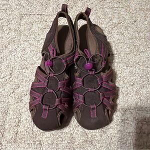croft & barrow Brown Sandals with Pink Accents
